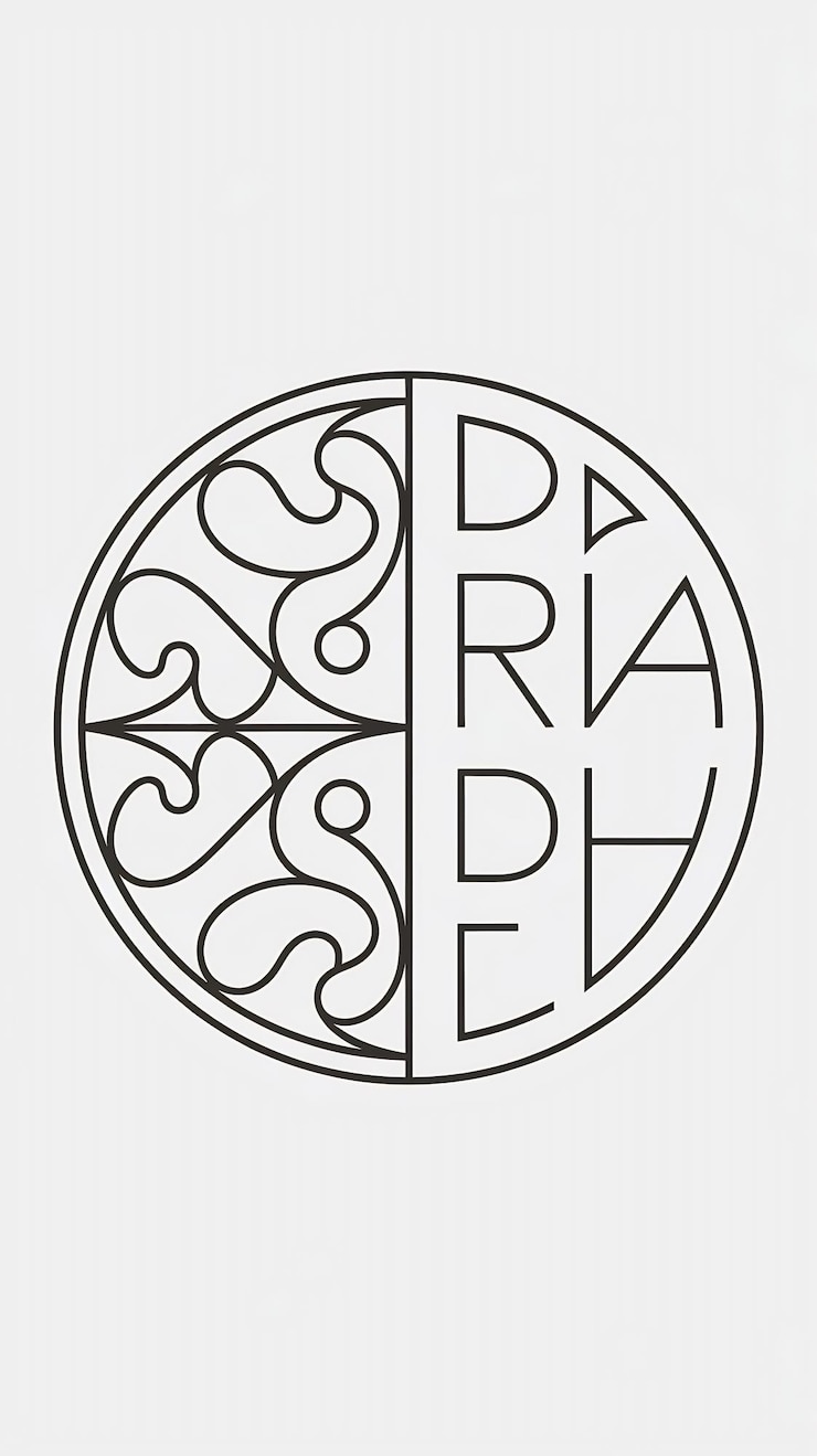 Foto diseño vectorial de logotipo lineal de círculo elegante y sencillo logotipo de ornamento limpio