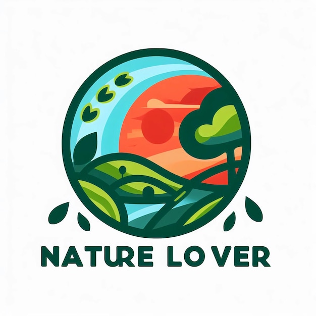 Foto diseño vectorial del logotipo sobre los amantes de la naturaleza