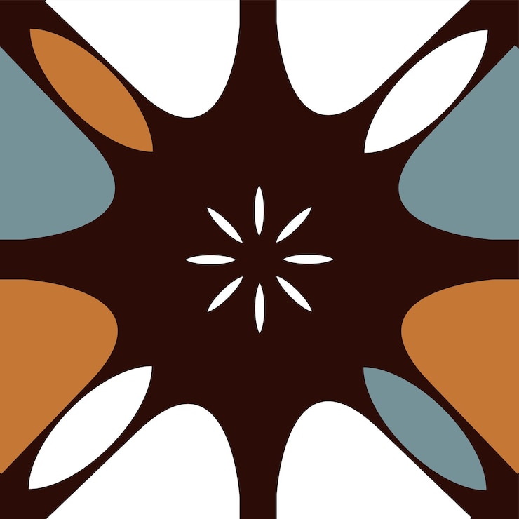 Foto un diseño vectorial de patrón floral equilibrado y estructurado con colores de flores alternados
