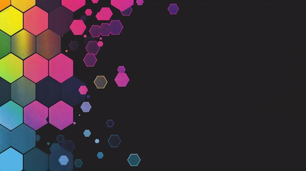 Diseño vectorial de patrones hexagonales geométricos 3D coloridos para concepto de negocio ideal para telón de fondo web digital