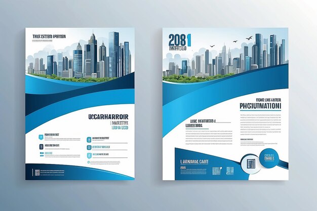 Diseño vectorial de plantillas para el folleto Informe anual Revista Cartel Presentación corporativa Cartera