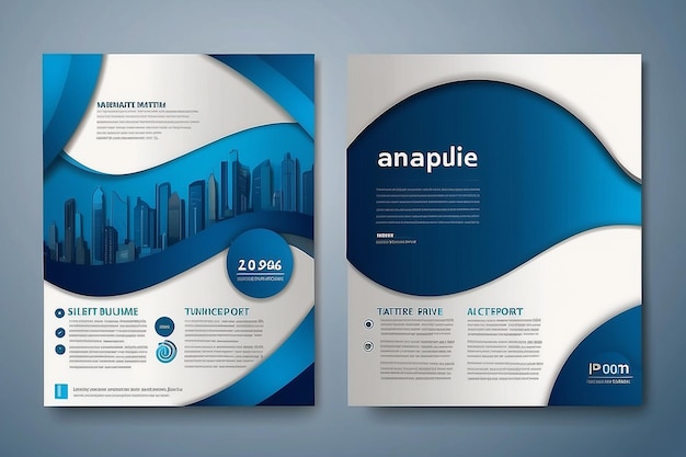 Diseño vectorial de plantillas para el folleto Informe anual Revista Cartel Presentación corporativa