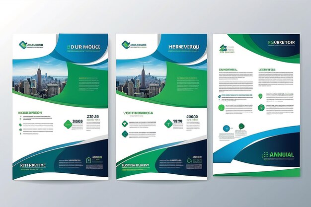 Foto diseño vectorial de plantillas para el folleto informe anual revista cartel presentación corporativa