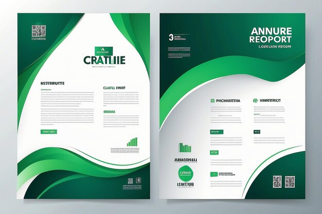 Diseño vectorial de plantillas para el folleto Informe anual Revista Cartel Presentación corporativa