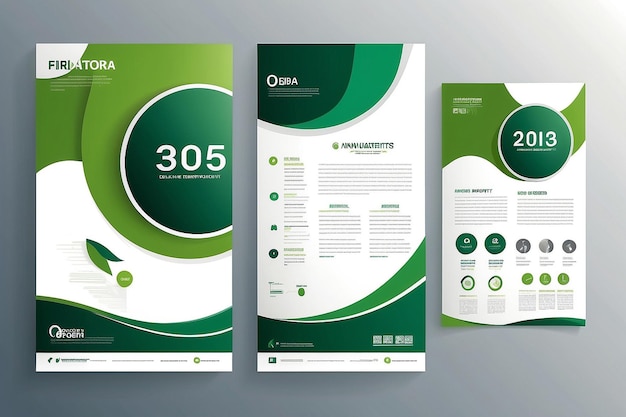 Diseño vectorial de plantillas para el folleto Informe anual Revista Cartel Presentación corporativa