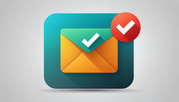 Diseño vectorial reemplazable de un ícono de correo electrónico de actualización