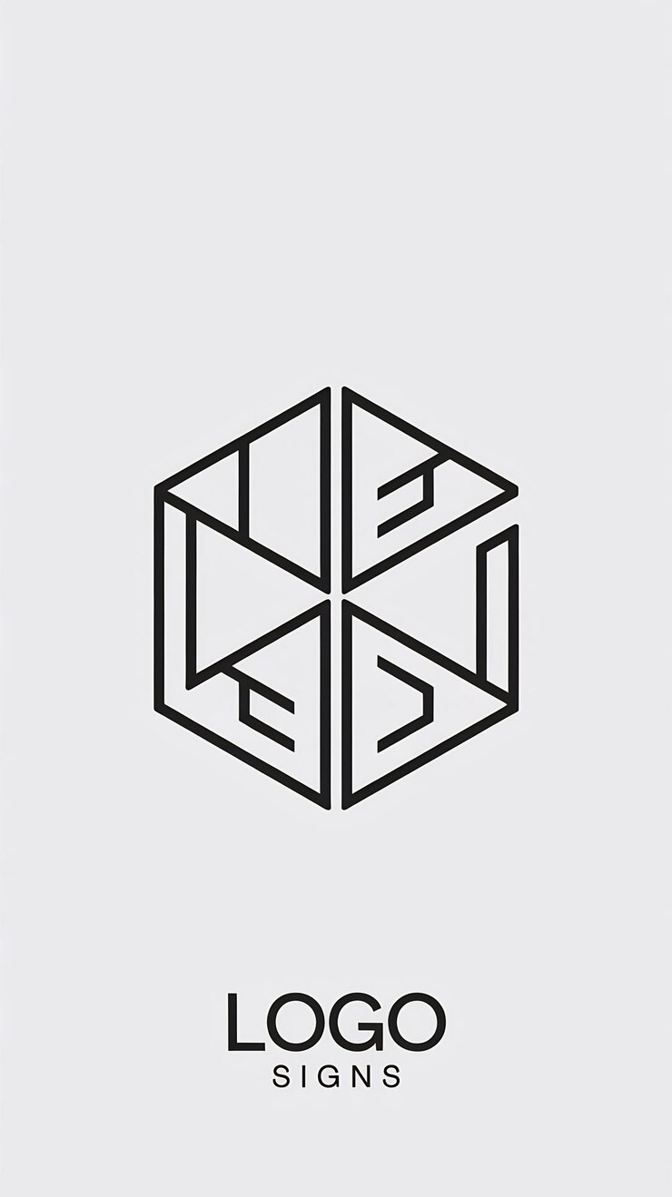 Foto diseño vectorial de señales de logotipo geométricas hexagonales minimalistas simples