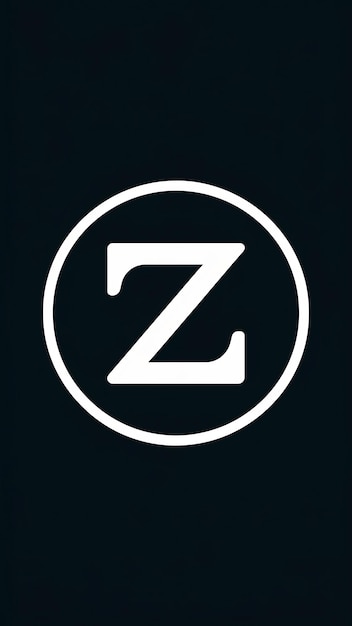 Diseño vectorial del signo del icono del círculo del logotipo Z
