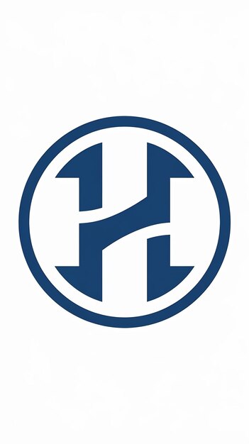 Diseño vectorial del signo del logotipo del círculo de la letra H limpio