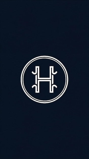 Diseño vectorial del signo del logotipo del círculo de la letra H limpio