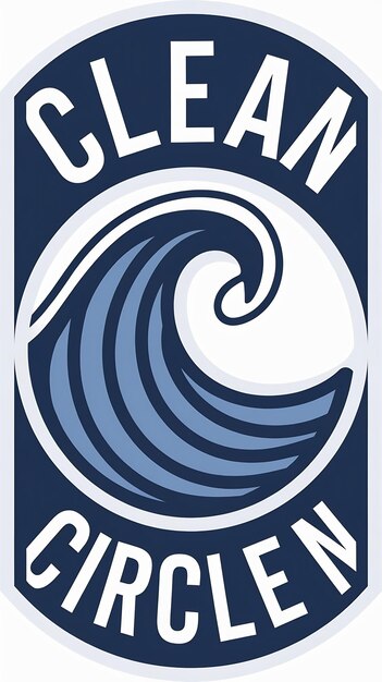Diseño vectorial del signo de onda del icono del logotipo del círculo N limpio