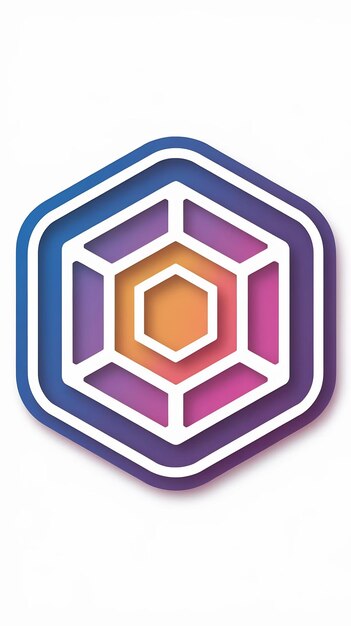 Diseño vectorial de signos del icono del logotipo del hexágono abstracto