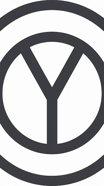 Diseño vectorial de signos de íconos de círculos de logotipo Y minimalista
