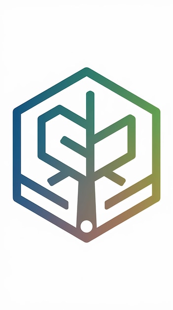 Diseño vectorial de signos de íconos geométricos de logotipo de hexágono lineal limpio