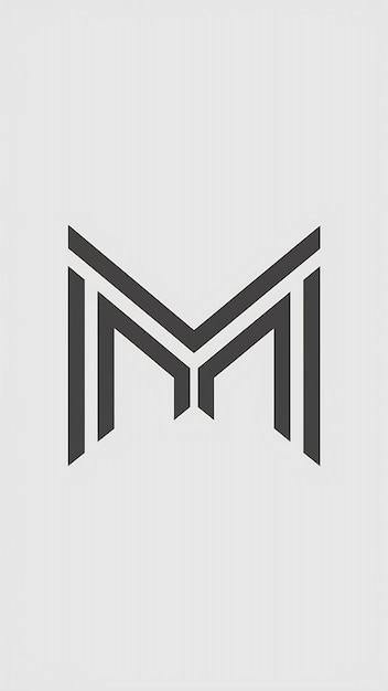 Diseño vectorial de signos de íconos lineales del logotipo M moderno