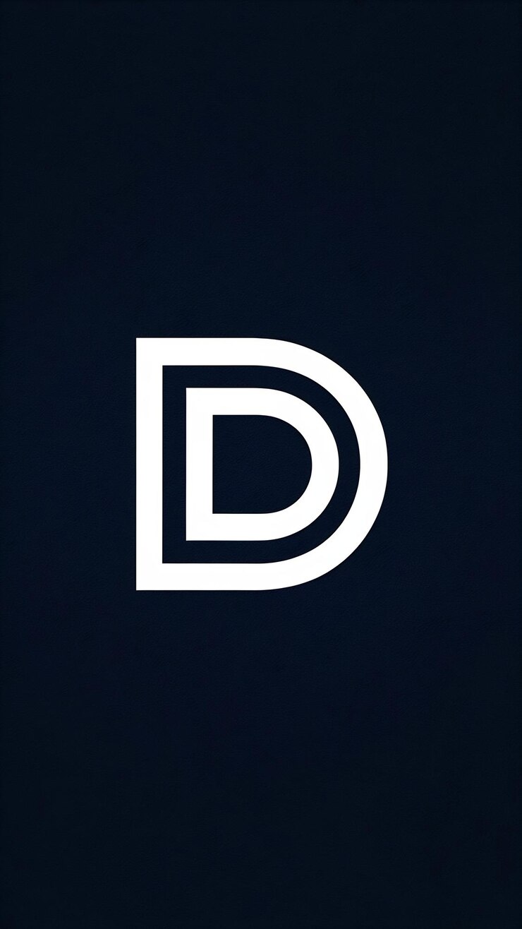 Foto diseño vectorial de signos de la letra d y el símbolo de la compañía td