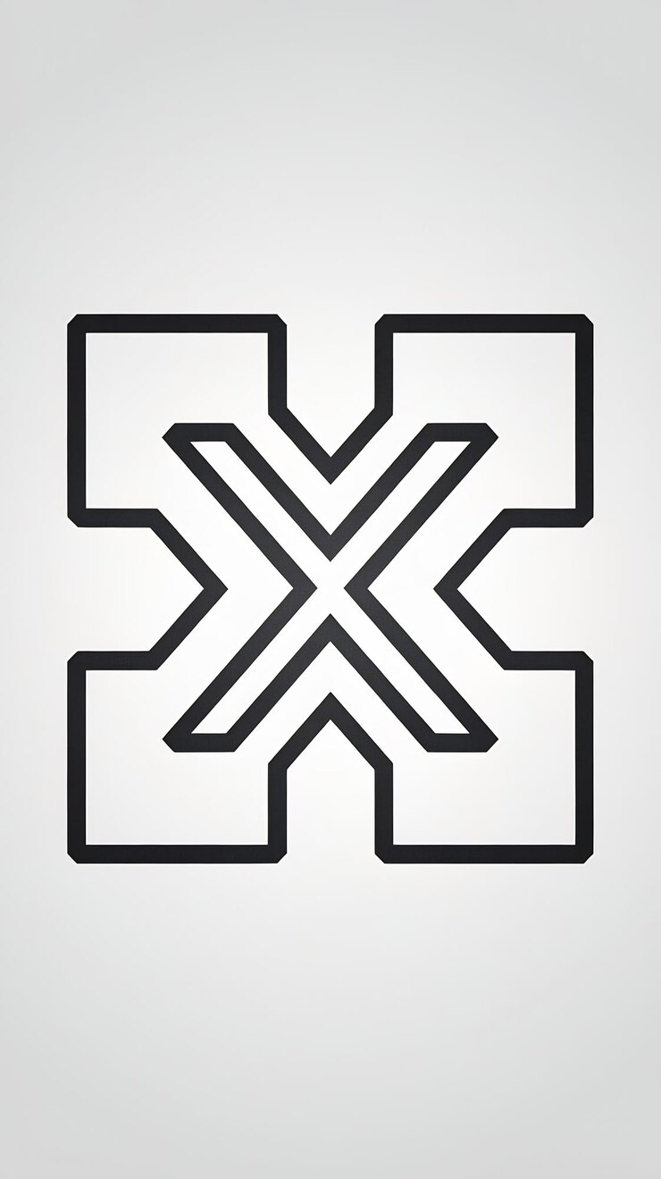 Foto diseño vectorial de signos con logotipo de empresa limpio x formas de letras