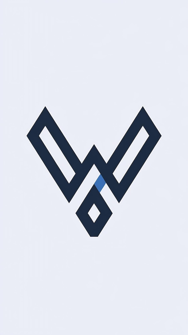 Foto diseño vectorial de signos de logotipo de rombo de letra v limpio