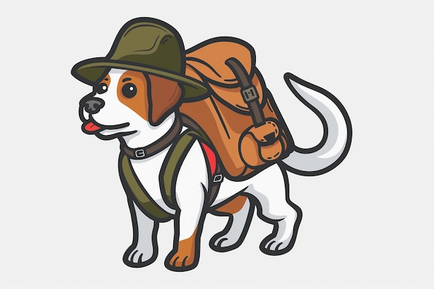 Diseño de vidriera de dibujos animados para perros para POD Impresión bajo demanda Fondo blanco