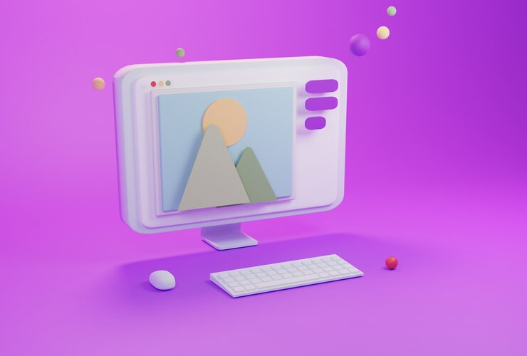 Foto diseño web, desarrollo, estudio de diseño, proceso creativo, renderización 3d.