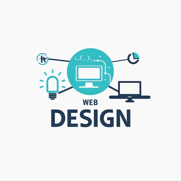 un diseño web con un diseño web en la parte superior