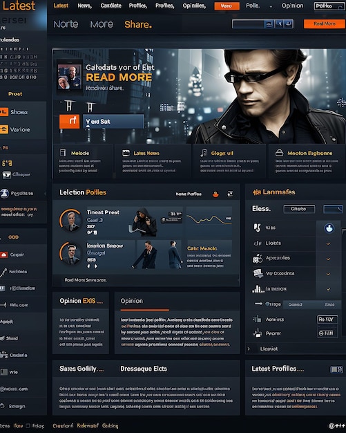 Diseño web con efecto de animación de desplazamiento Innovador Inspirado en la idea de diseño web político interactivo