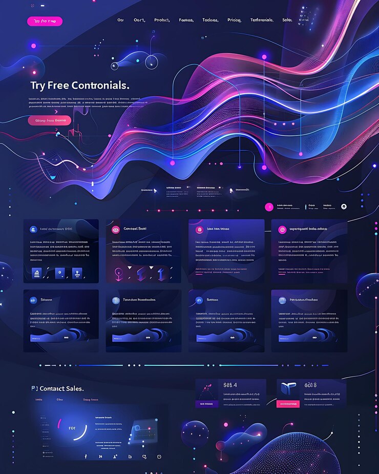 Foto diseño web futurista con efecto 3d sitio web de vanguardia la inspirada idea de diseño web político