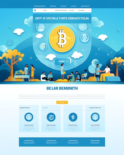 Foto diseño web de la plataforma de donación de bitcoin con causas benéficas y el póster de la campaña figma concept banner