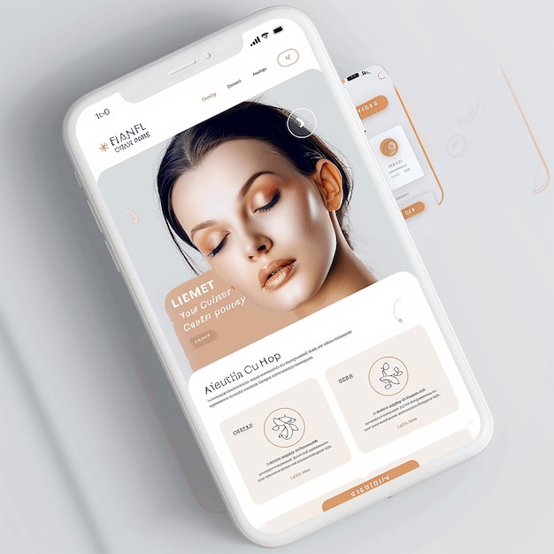 diseño web UI UX página de aterrizaje para clínica de estética de la piel