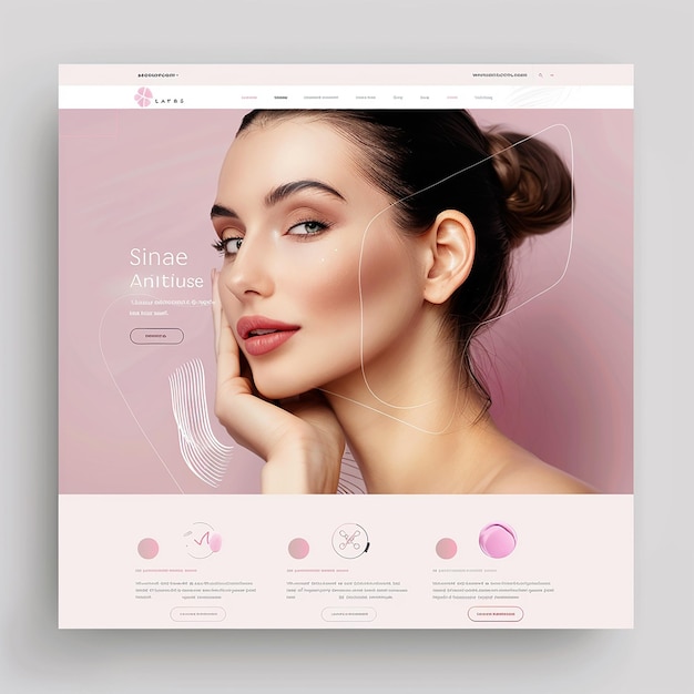 diseño web UI UX página de aterrizaje para clínica de estética de la piel