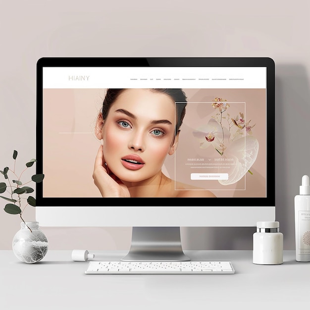 diseño web UI UX página de aterrizaje para clínica de estética de la piel
