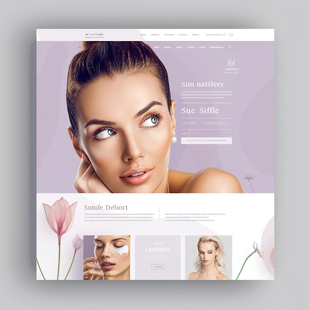 diseño web UI UX página de aterrizaje para clínica de estética de la piel