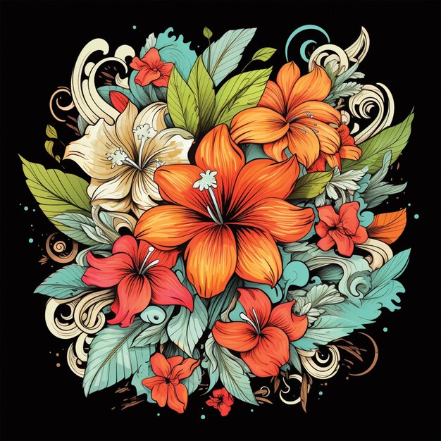 diseños de camisetas florales