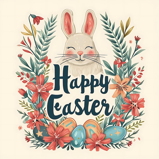 Diseños creativos de carteles de Pascua feliz.