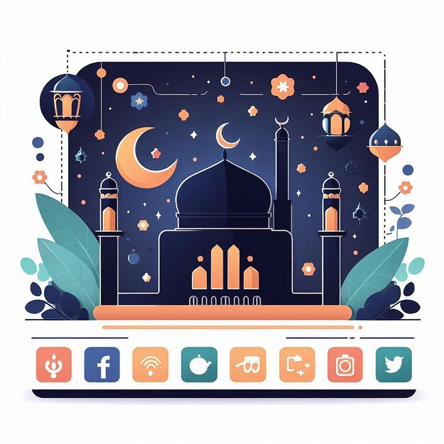 Diseños para eventos islámicos como el Ramadán EidulFitr EidulAzha, etc.