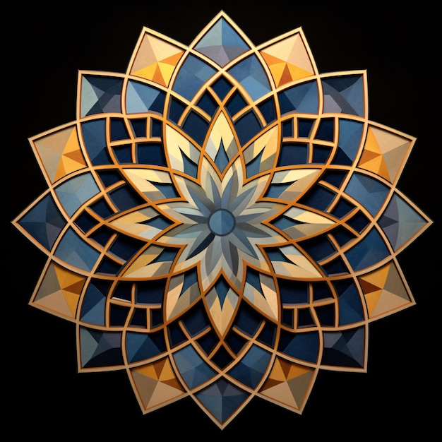 Foto diseños de fondo islámico de simetría celestial