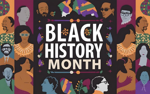 Foto diseños del mes de la historia negra para recordar la historia de la diáspora africana