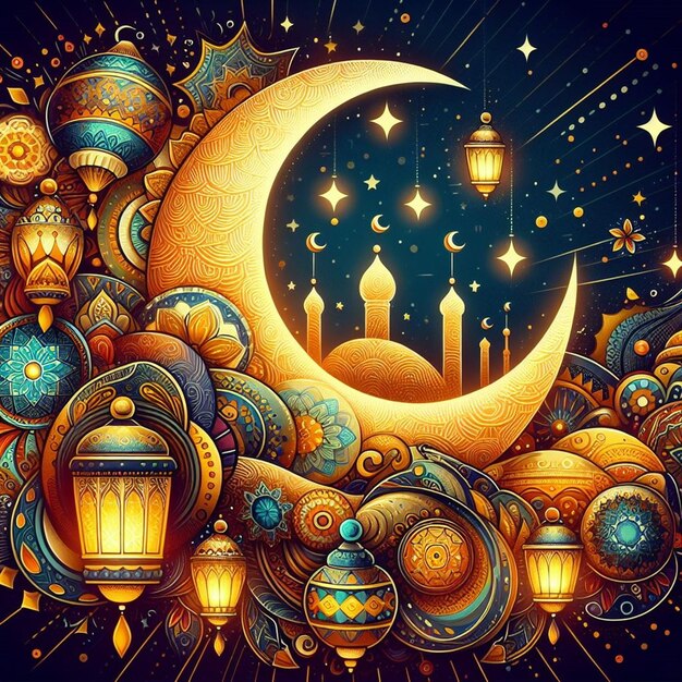 Diseños para todos los eventos islámicos como Mahe Ramadan y Eid ul Fitr