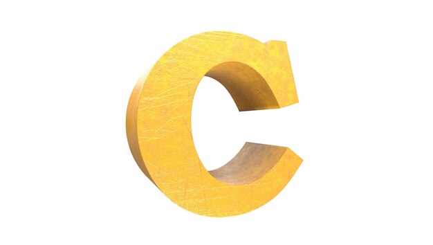 Diseños únicos del alfabeto C 3D