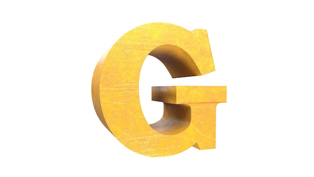Foto diseños únicos del alfabeto g 3d