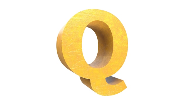Diseños únicos del alfabeto Q 3D