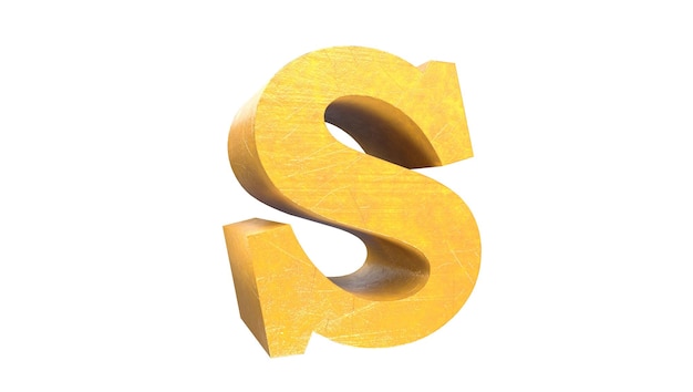 Diseños únicos del alfabeto S 3D