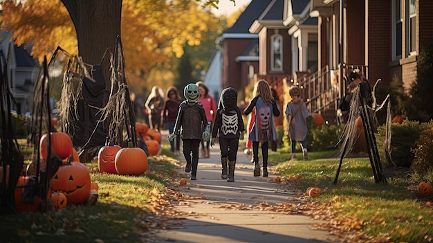 Los disfraces de Halloween son una actividad popular para los niños.