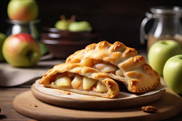 Disfruta de una pastelería tentadora llena de manzanas suculentas