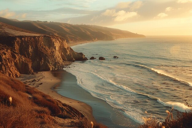 Disfruta de los tonos dorados de la costa californiana