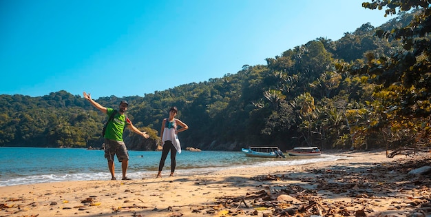 Disfrutando de la playa de Puerto Caribe en Punta de Sal en el Mar Caribe Tela Honduras