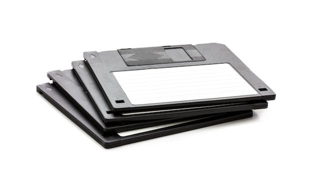 Disketten getrennt auf Weiß