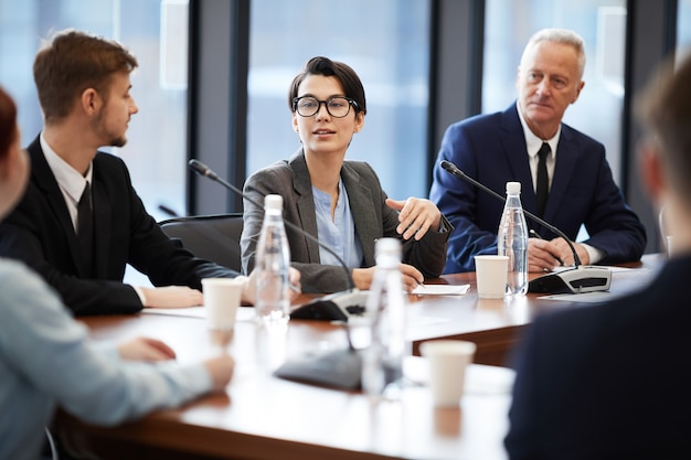 Diskussion auf der Business Conference