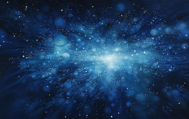 disparo cósmico de polvo de estrellas en el estilo de representación realista de la luz