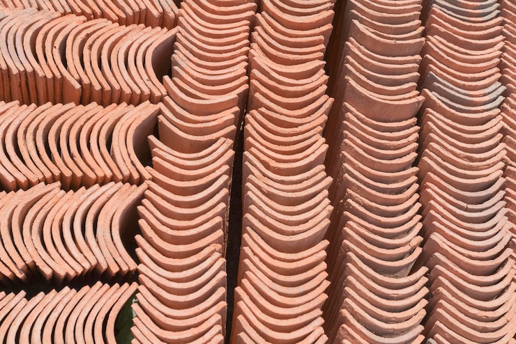 Foto disparo de fotograma completo de tejas